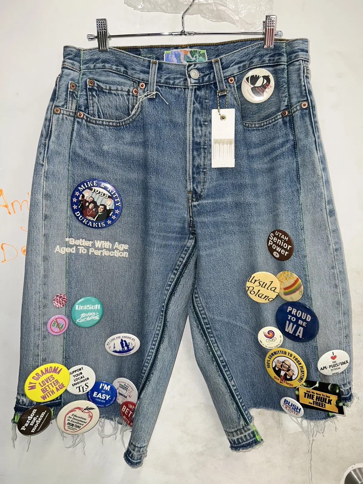 Better with age campaign Long denim shorts Better with age campaign Long denim shorts